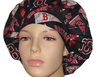 Scrub Caps Boston Red Sox Pennant Fabric-ScrubHeads-Red Sox Scrub Cap-Baseball Scrub Hat-Scrub Caps-Boston Scrub Hat-Red Sox Baseball