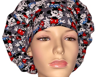 Scrub Caps Mickey & Minnie Packed Love-ScrubHeads-Scrub Cap-Scrub Hats For Women-Pediatric Scrub Hat-Anesthesia Scrub Hat-Mickey + Minnie