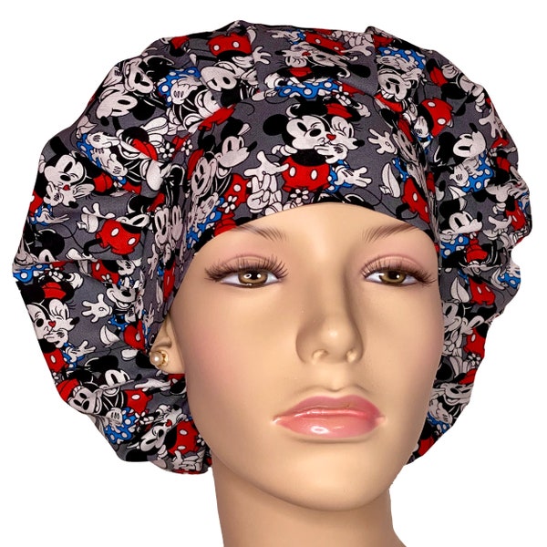 Scrub Caps Mickey & Minnie Packed Love-ScrubHeads-Scrub Cap-Scrub Hats For Women-Pediatric Scrub Hat-Anesthesia Scrub Hat-Mickey + Minnie