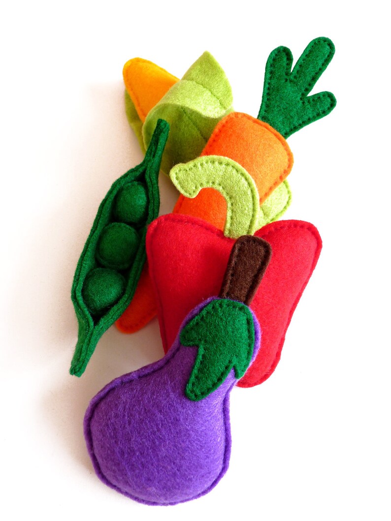 Felt Vegetable Play Set / Toy Play Food Set 5 Etsy
