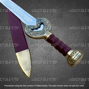 Herugrim King Théoden Sword, Carbon steel Blade with Leather-Wrapped Christmas present, Gift for Him, boyfriend gift, Gift for Father&#39;s
