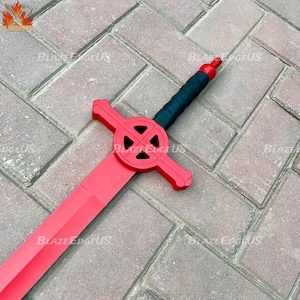 Handmade Red Demon Blood Sword | Stainless steel Fantasy Blade | Finn Inspired Cosplay Sword | Collectible Display Prop