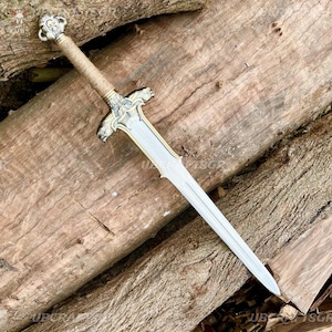 Réplica de espada bárbara: espada de fantasía hecha a mano para cosplay y decoración del hogar.