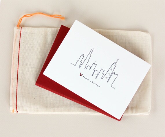 Love from Chicago: Skyline Notecard Set