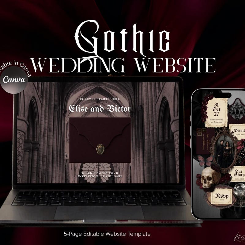 Gothic Website Templates - Etsy