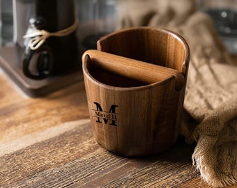 Wooden Espresso Knock Box Olive / Oak / American Walnut - Etsy
