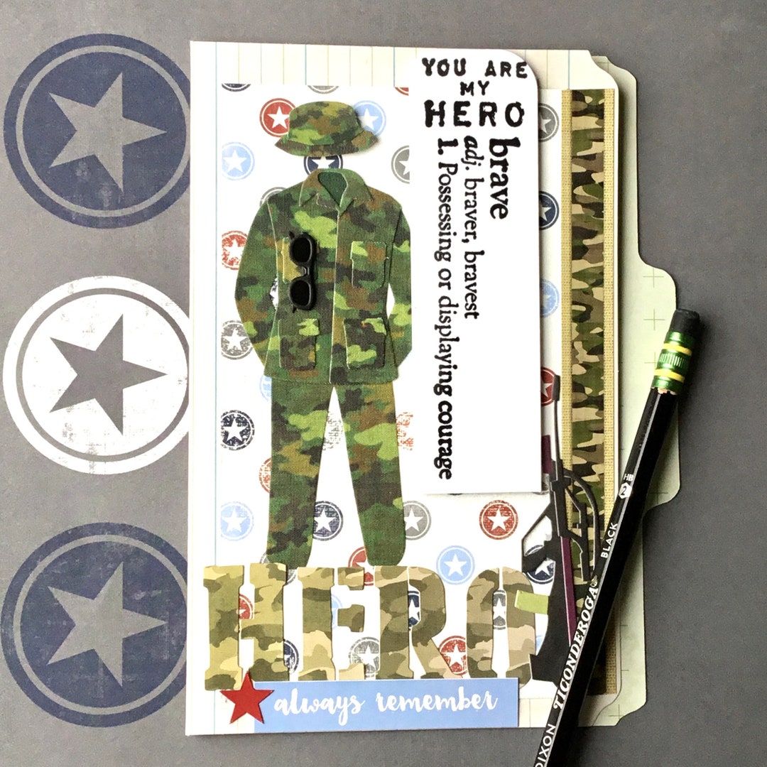 Military Card, Soldier Card, Retirement From Army, REDUCED PRICE, Hero
