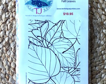Technique Junkies Fall Leaves Background Stamp, Fall Leaves Background Stamp, Rubber Stamp Destash, Technique Junkies Background Stamp, Fall