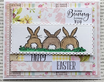 Easter Cards, Some Bunny Loves You, Bunny Cards, Bunny Easter Card, Shabby Chic Easter Cards, Bunny Tails Cards, Happy Easter Cards, Rabbit