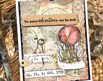 Retirement Card for a Mycologist, Specimen Card, Retirement Card for a Biologist, Fungi Retirement Card, A Great Adventure Lies Ahead Card