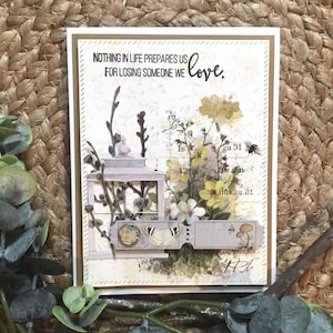 Carte de sympathie, carte de sympathie nature, PRIX RÉDUIT, carte de condoléances, rien ne nous prépare à perdre quelqu'un que nous aimons, chagrin, perte, deuil