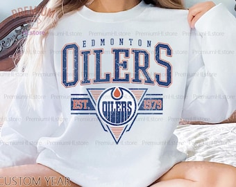 Hockeysweater van Oilers | Edmonton Oilers ronde hals | Edmonton Hockey-babyshirt voor peuters | Edmonton Oilers-hoodie