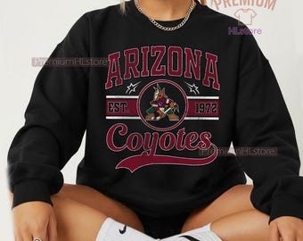 Sudadera vintage de Arizona Coyote, camiseta vintage de hockey de Arizona, camiseta de hockey de Arizona, suéter juvenil de hockey, suéter de Arizona
