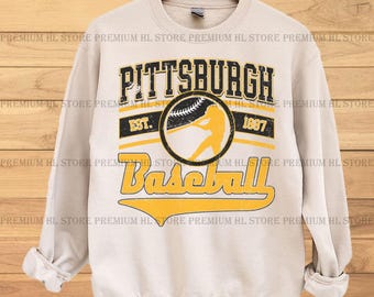 Pittsburgh Baseball png | Vintage Pittsburgh baseball PNG| Baseball Fan PNG | Pittsburgh baseball DTF |  baseball design
