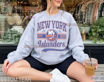 Vintage New York Islander Sweatshirt, Vintage New York Hockeyshirt, New York Hockeyshirt, Jugendpullover Hockey, New York Pullover