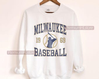 Milwaukee Baseball sweatshirt crewneck, Milwaukee baseball Tee, Vintage Baseball Crewneck, Milwaukee baseball Tee, Custom Baseball Tee
