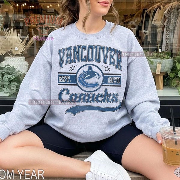 Vintage Vancouver Canuck Sweatshirt, Vintage Vancouver hockey shirt, Vancouver Hockey shirt, Youth sweater hockey, Vancouver Sweater