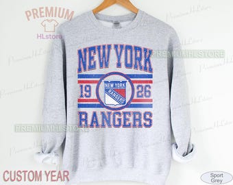 New York Ranger Sweatshirt Rundhalsausschnitt, Vintage New York Hockey Fan-Shirt, New York Hockey T-Shirt, Rangers Hockey Jugendpullover
