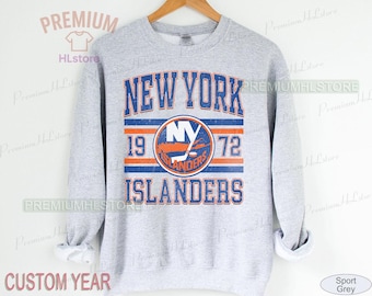 Sudadera de cuello redondo de los New York Islanders, camiseta vintage de hockey de Nueva York, camiseta de hockey de Nueva York, suéter juvenil de hockey de los Islanders