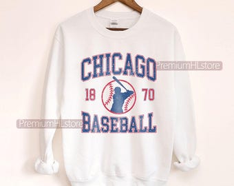 Chicago Baseball sweatshirt crewneck, Chicago baseball Tee, Vintage Baseball Crewneck, Chicago baseball Tee, Custom Baseball Tee CGC