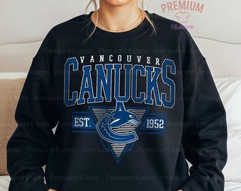 Felpa da hockey dei Canucks / Felpa girocollo dei Vancouver Canucks / Maglietta da hockey per bambini Vancouver / Felpa con cappuccio dei Vancouver Canucks