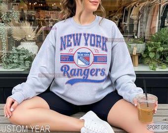 Vintage New York Ranger Sweatshirt, Vintage New York Hockey Shirt, New York Hockey Shirt, Jugend Pullover Hockey, New York Pullover