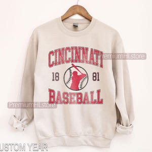 Cincinnati Baseball sweatshirt crewneck, Cincinnati baseball Tee, Vintage Baseball Crewneck, Cincinnati baseball Tee, Custom Baseball Tee