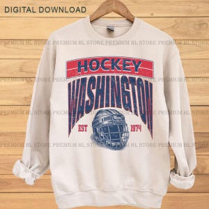 Vintage Washington Hockey-Datei, NHL-Design PNG, Hockey PNG für Abschlag, Hockey-Team png, Washington png