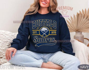 Vintage Buffalo Sabre Sweatshirt, Vintage Buffalo hockey shirt, Buffalo Hockey shirt, Youth sweater hockey, Buffalo Sweater