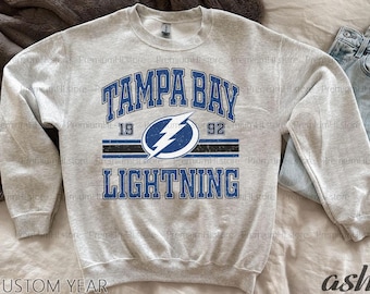 Felpa da hockey Tampa Bay / Felpa da hockey Tampa Bay Lightning / Maglia da hockey per ragazzi Tampa Bay / Felpa girocollo Tampa Bay Lightning