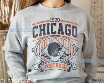 Chicago Football Sweatshirt Rundhals-T-Shirt, Chicago Football T-Shirt, Fußballfan-Shirt, Chicago Football-Geschenke, Spieltag Rundhalsausschnitt
