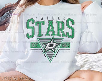 Stars Hockey Sweatshirt | Dallas Stars Crewneck | Dallas Hockey youth toddler baby shirt |Dallas Stars Hoodie