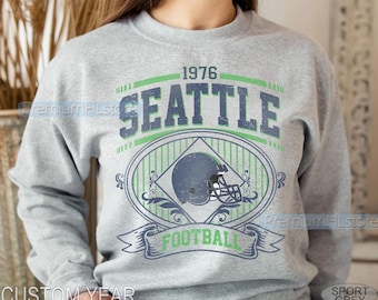 Seattle Football Sweatshirt Crewneck tshirt, Seattle football Tee, Football Fan shirt, Seattle football gifts, Game Day Crewneck