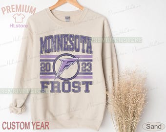 Minnesota Frost Sweatshirt, Vintage Frost Rundhalsausschnitt, Minnesota Hockey Fan-Shirt, Hockey Frauen Sweatshirt, Retro 90er Jahre Frost Sweatshirt
