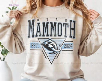 Sudadera de hockey Mammoth / Sudadera con cuello redondo Utah Mammoth / Camiseta de hockey para bebé Utah / Sudadera con capucha Utah Mammoth