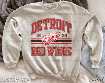 Detroit Hockey Sweatshirt | Detroit Red Wings Sweatshirt | Detroit Hockey youth shirt |Detroit Red Wings Sweatshirt Crewneck
