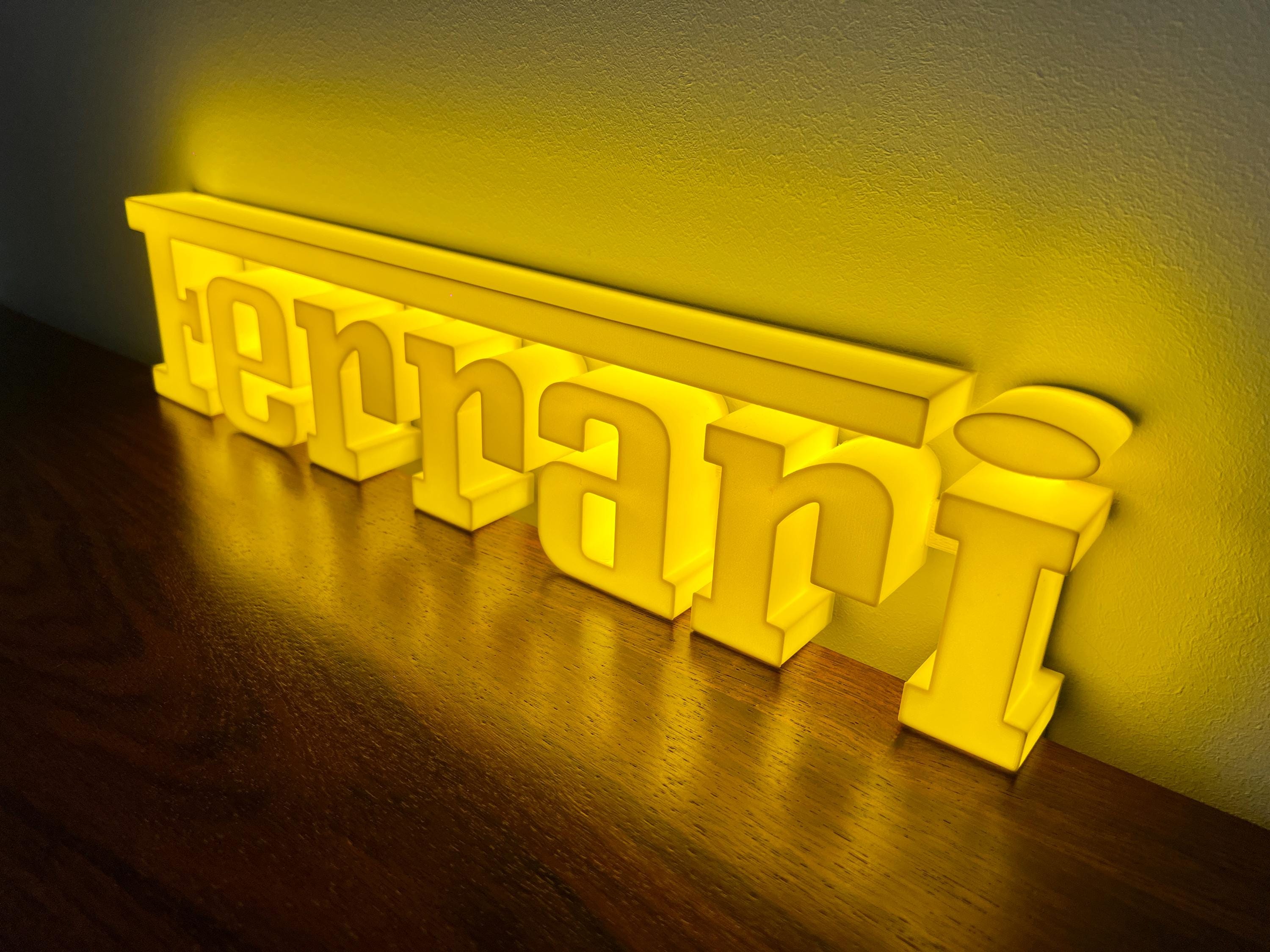 Ferrari Lighted Sign LED Neon Logo Cavallino Lamborghini Porsche ...