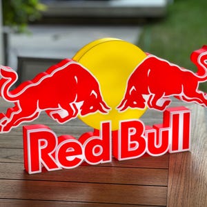 Redbull Lighted sign Red Bull lighted sign led logo energy drink