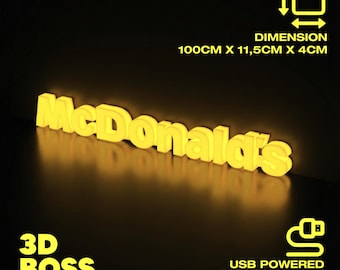 Mc Donald's illuminated sign mcdonald martini lighted sign mc donalds LED SIGN