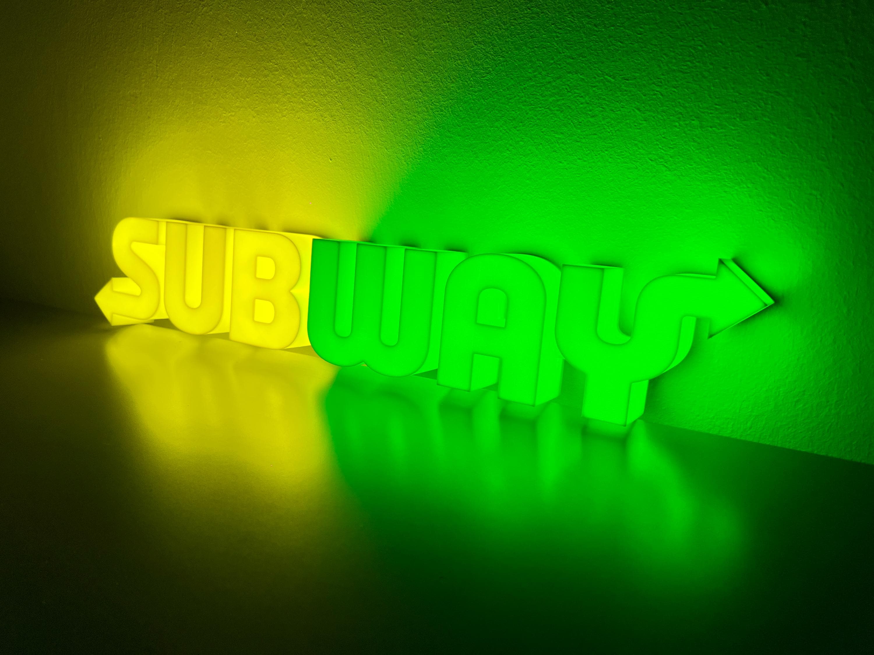 SUBWAY 看板 ロゴサイン サブウェイ ライトアップ 店舗用 ディスプレイ SUBWAY 看板 ロゴサイン サブウェイ ライトアップ 店舗用 ディスプレイ