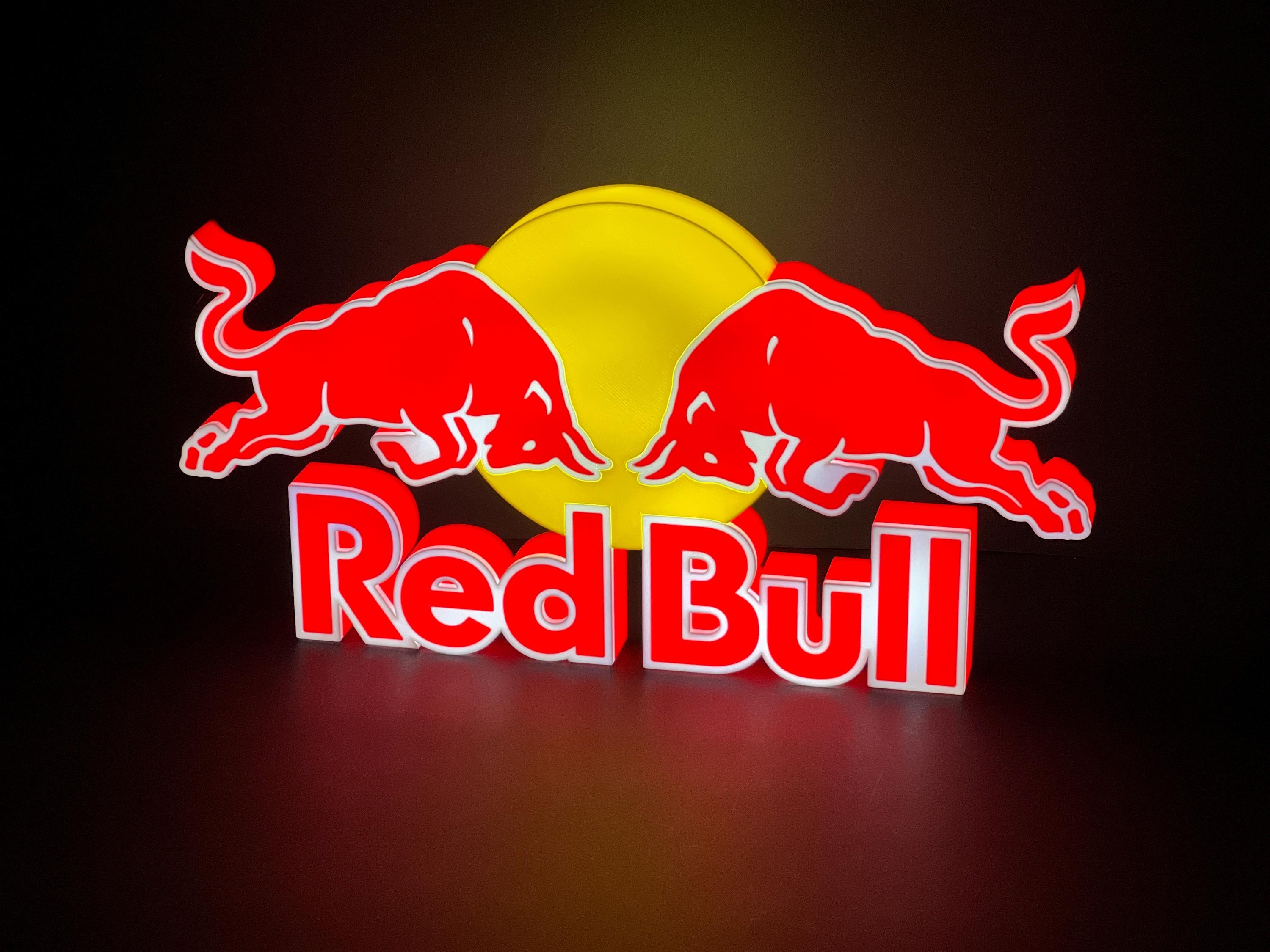 Redbull Lighted Sign Red Bull Lighted Sign Led Logo Energy Drink