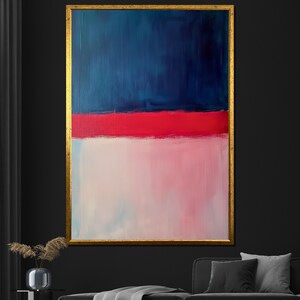 Mark Rothko , Canvas Painting - Abstract Wall Art Gift - Red, Blue, Pink Modern Home Decor