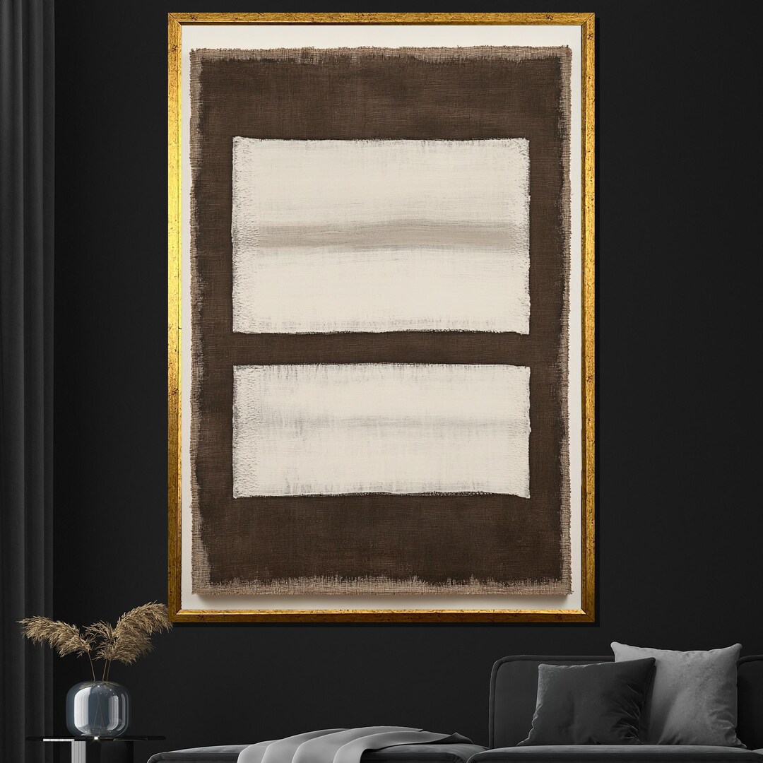 Mark Rothko Netural Mark Rothko Canvas Painting, Minimalist Abstract Wall Art, Neutral ...