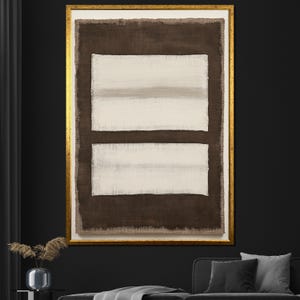 Mark Rothko Canvas Painting, Minimalist Abstract Wall Art, Neutral Large Canvas for Modern Living Room Decor, Elegant Gift Idea