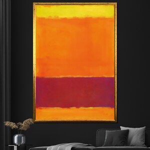 Mark Rothko Canvas Painting - Vibrant Abstract Art for Living Room Decor, Mid-Century Gift, Large Wall Artwork