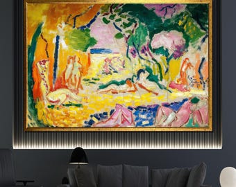 Henri Matisse Luxe Calme et Volupté Canvas Painting, Fauvism Art, Colorful Wall Decor, Impressionist Artwork, Gift