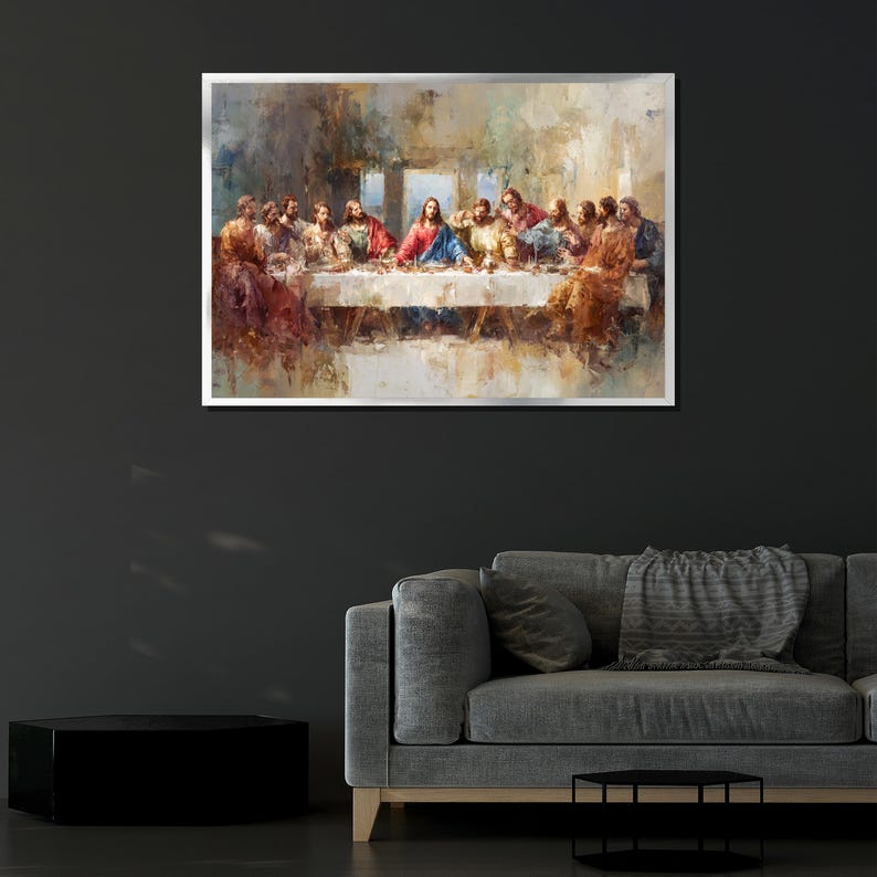Leonardo Da Vinci the Last Supper Canvas Painting Wall Art, Religious ...