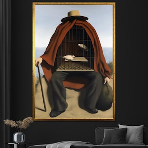 René Magritte The Therapist Canvas Painting - Surrealist Art Print - Classic Wall Decor - Famous Artist Gift