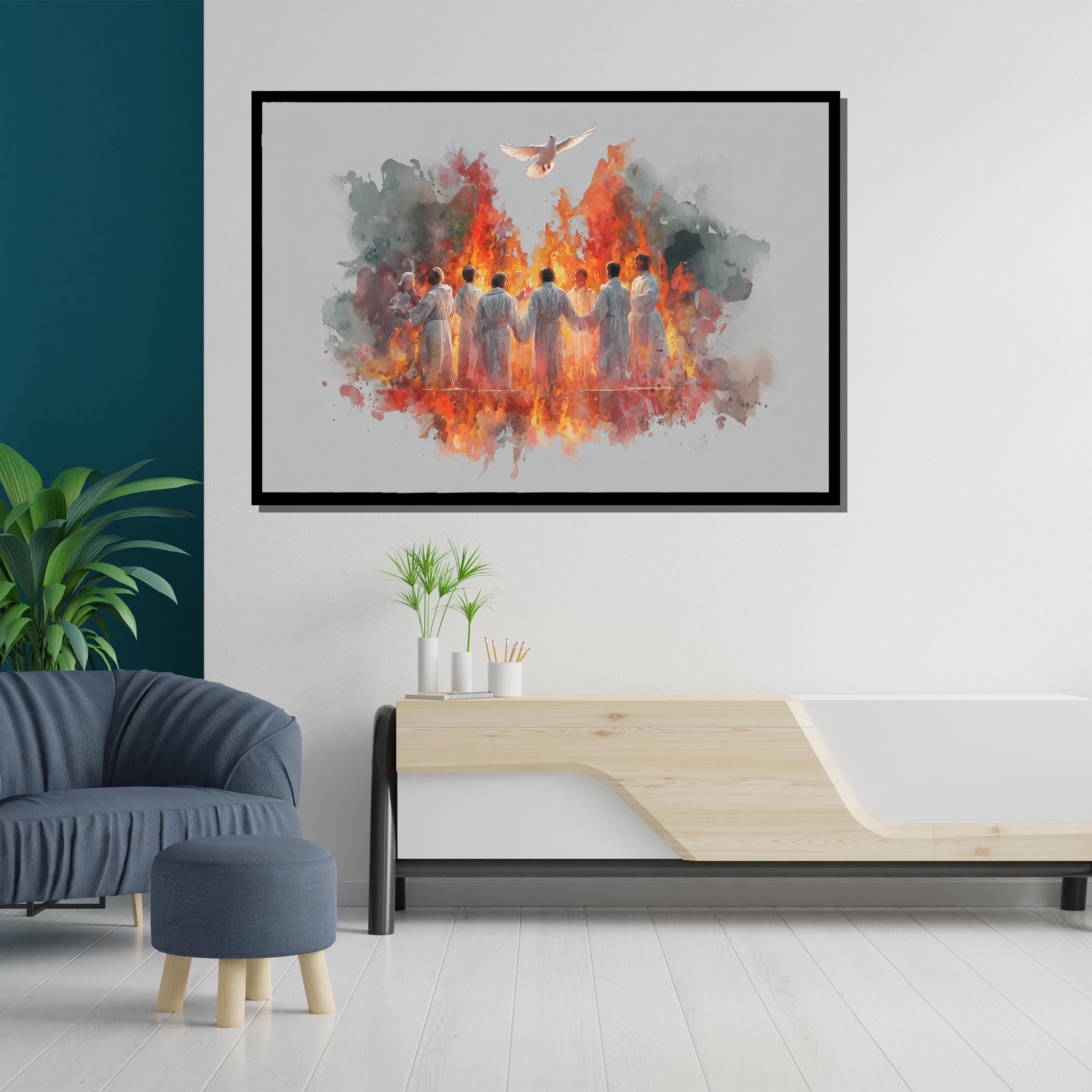 Holy Spirit Pentecost Canvas Painting Christian Religious Wall Art ...