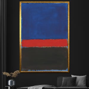 Mark Rothko Canvas Painting - Bold Abstract Art for Modern Home Decor, Mid-Century Gift, Large Wall Artwork